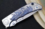 Spartan Blades HARSEY Titanium Folder 2022 Special Edition - Drop Point Blade / CPM-S45VN / Viking Longboat Anodized Handle SF5VIKING - 7 of 8