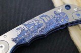 Spartan Blades HARSEY Titanium Folder 2022 Special Edition - Drop Point Blade / CPM-S45VN / Viking Longboat Anodized Handle SF5VIKING - 3 of 8