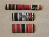 3 Original German Military Ribbon Bars Medals - 1 of 4