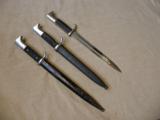 3 WW2 German Police Style Dress Bayonets and Scabbards - 1 of 10