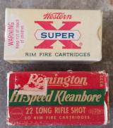 Remington & Winchester Vintage 22 Ammo..11 varied full boxes.. - 3 of 11