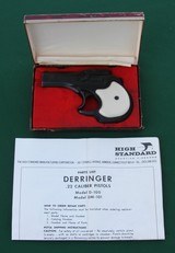 High Standard, Model DM-101, OU Derringer, 22 Magnum - 1 of 10