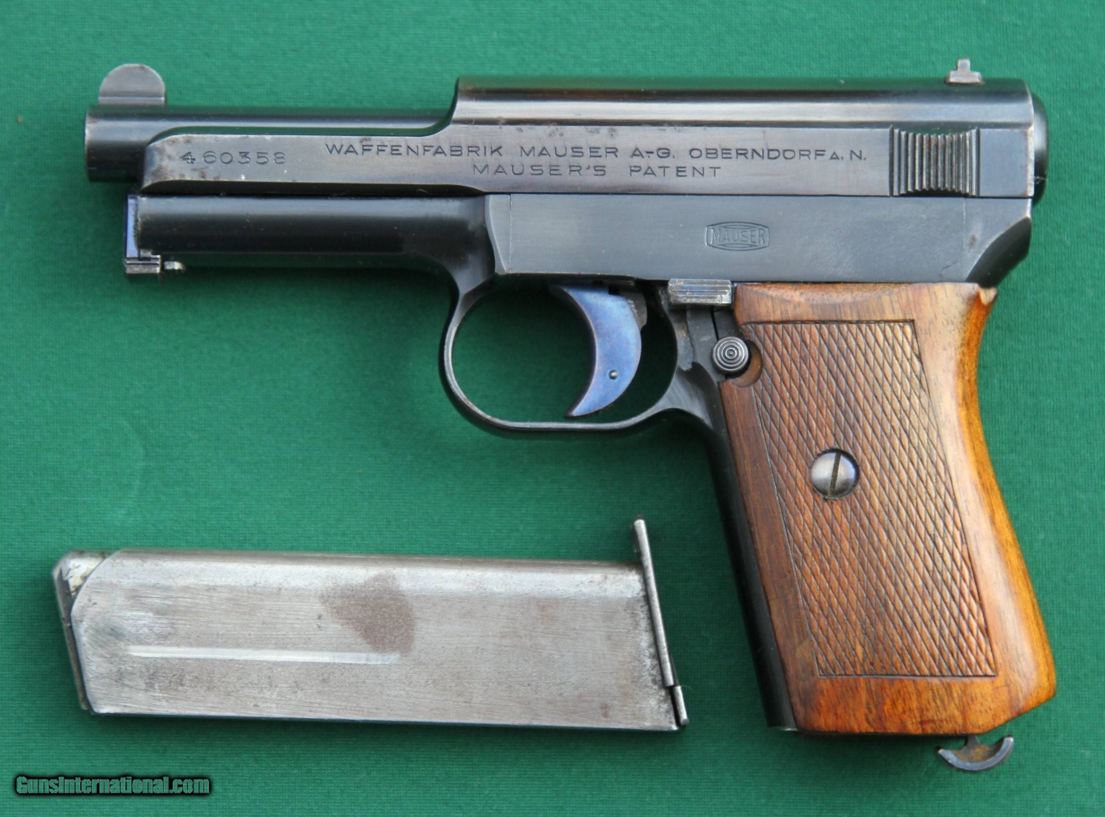 Mauser Model 1914, Fourth Variant, 7.65mm (.32) Semi-Automatic Pistol