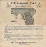 Colt 1908 Vest Pocket Model Hammerless, .25 Semiautomatic Pistol - 10 of 13