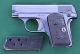 Colt 1908 Vest Pocket Model Hammerless, .25 Semiautomatic Pistol - 2 of 13
