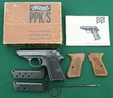 Carl Walther Waffenfabrik Ulm/Do Modell PPK/S Cal. 9mmkurz (aka .380) Pistol, Made in Germany - 1 of 13