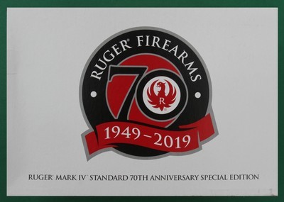 Ruger Mark IV Standard 70th Anniversary Special Edition, .22LR, Pistol with After-Market Crimson Trace Reflex (Red Dot) Sight - Image 14 of 14