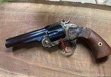 Taylor-Uberti Schofield 38 Special, Charcoal Blue, Color Case Hardened Frame, 5 inch barrel, New with Factory box and case. - 5 of 6