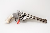 Taylor's & Co Schofield 45 Colt, 7 inch bbl, Nickel, Imitation Pearl Grips, NIB Consecutive Pair Available, No Sales Tax - 1 of 8