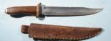 LATE 19TH CENT. LARGE AMERICAN BOWIE KNIFE AND ASSOCIATED SCABBARD. - 1 of 2