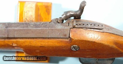 TURKISH PERCUSSION DAMASCUS .56 CALIBER SHORT RIFLECIRCA LATE 1800’S. - Image 7 of 7
