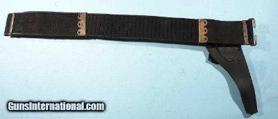U.S MODEL 1881 SINGLE ACTION COLT AND S & W HOLSTER WITH KRAG RIFLE WOVEN U.S. CARTRIDGE BELT.