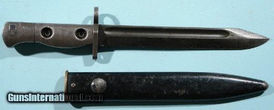 AUSTRALIAN L1A2 1957 KNIFE BAYONET AND SCABBARD.
