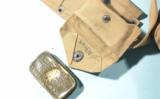 WW2 U.S. MARINE CORPS USMC MODEL 1924 RIFLE CARTRIDGE BELT, CANTEEN AND FIRST AID POUCH. - 4 of 5