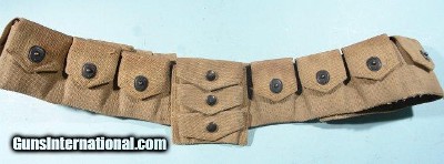 PRE WW1 MILLS U.S. MODEL 1912 CAVALRY BANDOLEER WITH 3RD CAV. REGT. MARKINGS. 