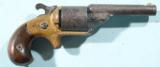 DELUXE ENGRAVED MOORE’S PATENT FRONT LOADING .32 CAL. REVOLVER CIRCA 1864. - 1 of 7