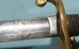RARE AMES U.S./G.G.S./1861 INSPECTED MODEL 1850 STAFF & FIELD OFFICER’S SWORD AND SCABBARD. - 5 of 9