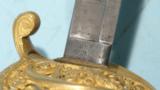 RARE AMES U.S./G.G.S./1861 INSPECTED MODEL 1850 STAFF & FIELD OFFICER’S SWORD AND SCABBARD. - 6 of 9