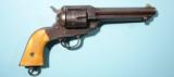 REMINGTON MODEL 1890 SINGLE ACTION .44WCF or .44-40 REVOLVER WITH ORIGINAL IVORY GRIPS. - 2 of 5