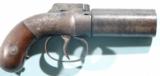 SCARCE ALLEN THURBER & CO. WORCESTER POCKET PEPPERBOX WITH EARLY INTEGRAL SHIELD DATED 1845. - 2 of 5