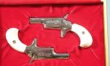 BOOK CASE PAIR COLT #4 .22 SHORT CAL. NICKEL PLATED LORD DERINGERS CIRCA 1960. - 3 of 4