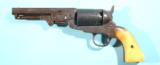 COLT BREVETE MODEL 1851 NAVY REVOLVER BY CLEMENT WITH BONE GRIPS.
- 2 of 6