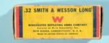 VINTAGE FULL BOX OF 98GR. WINCHESTER .32 SMITH & WESSON LONG CARTRIDGES FOR S&W, COLT NEW POLICE REVOLVERS OR H&R'S, CIRCA 1945. - 5 of 5