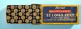 VINTAGE FULL BOX (50 COUNT) PETERS RUSTLESS .32 LONG COLT CARTRIDGES FOR THE COLT NEW LINE OR LIGHTNING REVOLVERS.
- 2 of 6