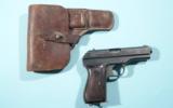 WW2 CZ 27 OR CZ-27 SEMI AUTO 7.65 CAL. PISTOL WITH NAZI WAFFENAMPT AND HOLSTER. - 1 of 7