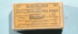 BOX (50) WINCHESTER ORANGE LABEL .32 AUTOMATIC COLT/7.65MM BROWNING CARTRIDGES CIRCA 1920.
- 1 of 3