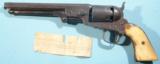 ENGRAVED COLT BREVETE MODEL 1851 PERCUSSION NAVY REVOLVER. - 1 of 7