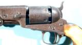 ENGRAVED COLT BREVETE MODEL 1851 PERCUSSION NAVY REVOLVER. - 2 of 7