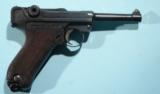 EARLY DWM LUGER 9MM P-08 OR P08 MILITARY FIRST ISSUE PISTOL CIRCA 1908-9. - 2 of 8
