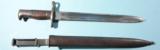 SPRINGFIELD KRAG U.S. MODEL 1892 KNIFE BAYONET DATED 1899 WITH SCABBARD. - 1 of 4
