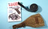 ORIGINAL WW1 LUGER P-08 MILITARY SNAIL DRUM MAGAZINE WITH SCARCE ORIGINAL CARRYING POUCH. - 1 of 4