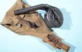 ORIGINAL WW1 LUGER P-08 MILITARY SNAIL DRUM MAGAZINE WITH SCARCE ORIGINAL CARRYING POUCH. - 2 of 4