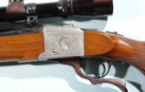 RUGER NO. 1 7MM MAG. JOHN WARREN ENGRAVED RIFLE WITH SCOPE. CA. 1980. - 7 of 10