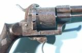 ENGRAVED INLAID SPANISH LEFAUCHEAUX 12MM PINFIRE MODEL 1863 CIVIL WAR PERIOD REVOLVER. - 4 of 6