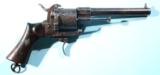 ENGRAVED INLAID SPANISH LEFAUCHEAUX 12MM PINFIRE MODEL 1863 CIVIL WAR PERIOD REVOLVER. - 1 of 6