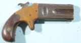 AMERICAN ARMS CO. WHEELER’S PATENT SWIVEL BREECH OVER-UNDER .32RF CAL. DERINGER CIRCA 1860’S-70’S. - 2 of 4