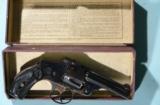 EXCELLENT SMITH & WESSON NEW DEPARTURE SAFETY HAMMERLESS .38 CAL. REVOLVER IN ORIGINAL BOX CIRCA 1910.
- 1 of 6