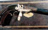 RARE ORNATE CASED FRENCH BERINGER’S PAT. PIVOTING BREECH
PERCUSSION TARGET PISTOL BY CLAUDIN OF PARIS CA. 1839. - 7 of 11