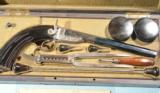 RARE ORNATE CASED FRENCH BERINGER’S PAT. PIVOTING BREECH
PERCUSSION TARGET PISTOL BY CLAUDIN OF PARIS CA. 1839. - 3 of 11