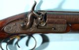 RARE MANTON’S PATENT INFRINGEMENT TUBELOCK 12 BORE DOUBLE SHOTGUN BY WM. MOORE OF LONDON CA. 1818. - 4 of 11