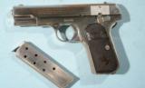 COLT MODEL 1903 NICKEL HAMMERLESS .32 ACP PISTOL IN ORIGINAL BOX W/ FT. WORTH, TEXAS LETTER. CIRCA 1924.- 6 of 9