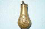 STANDING EAGLE BRASS POWDER FLASK FOR THE WHITNEY OR REMINGTON POCKET REVOLVER CIRCA 1860. - 1 of 5