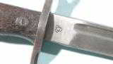 WW2 EARLY TYPE 30 ARISAKA RIFLE BAYONET (VARIANT A) WITH SCABBARD. - 3 of 3
