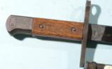 WW2 JAPANESE LATE WAR TYPE 30 (VARIANT M) ARISAKA BAYONET WITH SCABBARD. - 3 of 3
