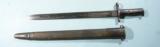 WW1 SPRINGFIELD U.S. MODEL 1905 BAYONET W/ 1917 SCABBARD.- 1 of 4
