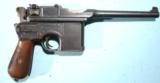 WW1 DOUGHBOY CAPTURE MAUSER C96 BROOMHANDLE PISTOL AND RELATED ITEMS CIRCA 1918. - 1 of 11